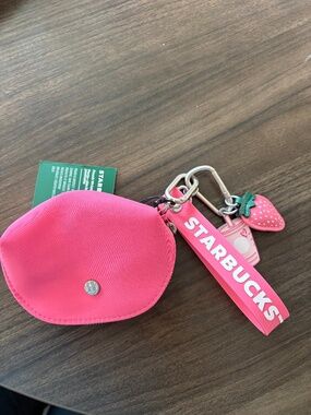 STARBUCKS PINK DRINK COLLECTION KEY CHAIN WITH POUCH